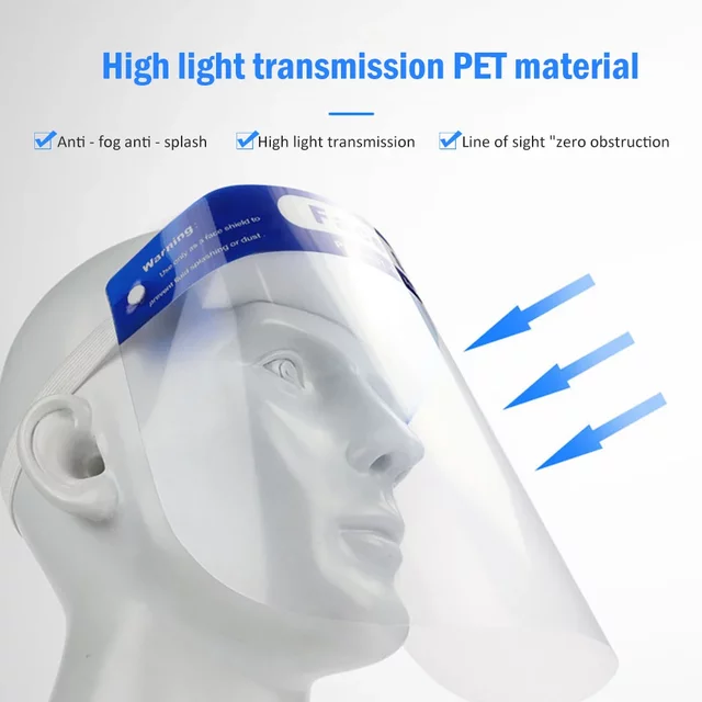 Bouclier de Protection faciale pour les yeux, Anti-éclaboussures, masques complets réutilisables pour les yeux de laboratoire, Protection Anti-salive, visière transparente