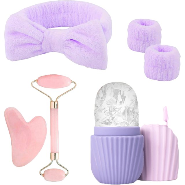 6-piece ice roller facial skin care ice roller set facial roller scraping facial tool face wash skin care three-piece set