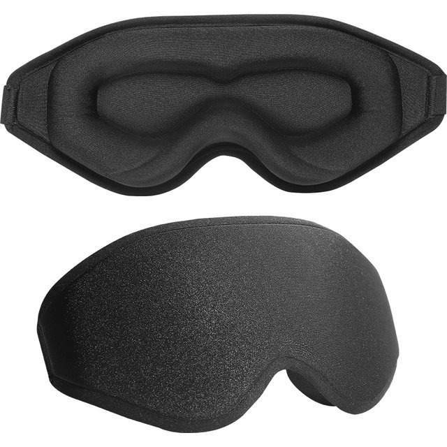 3D Soft Padded Sleeping Mask, Block Out Light Eye Shade for Deep Sleep, Sleeping Aid Face Mask Eyepatch