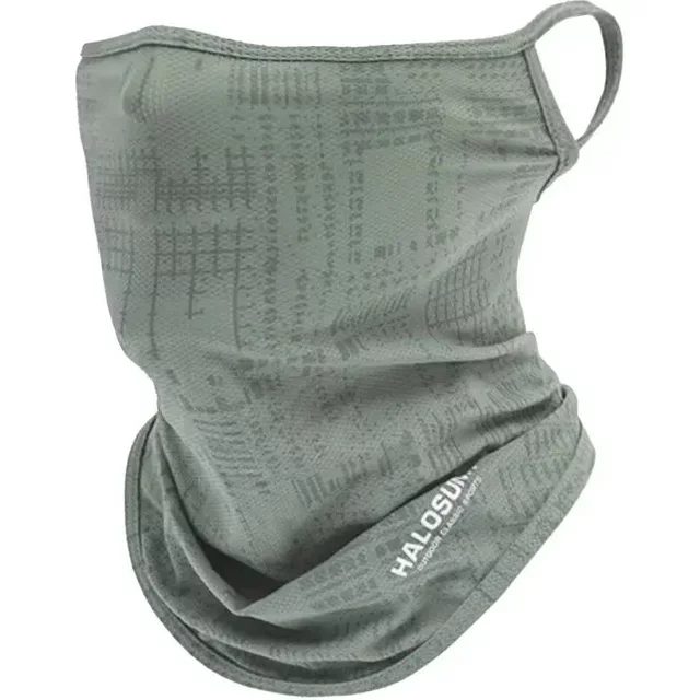 Thin Breathable Quick-dry Outdoor Face Mask Sun Protection Summer Ice Silk Scarf Letter Pullover Neck Warmer