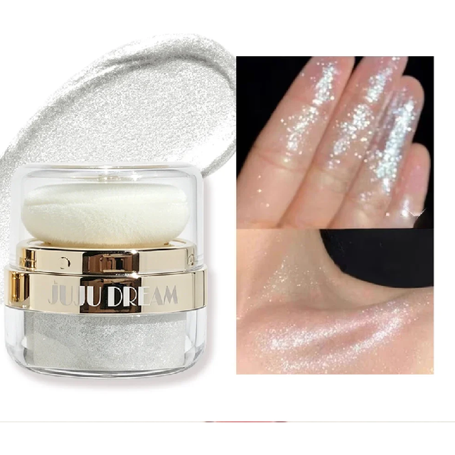 JUJU DREAM Fairy Highlighter Powder Shimmer Glitter Shiny Face Body Brightening Makeup Palette