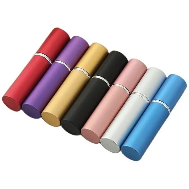 Bouteille de Parfum rechargeable Portable de 5ml avec atomiseur, étui de Parfum vide en aluminium,