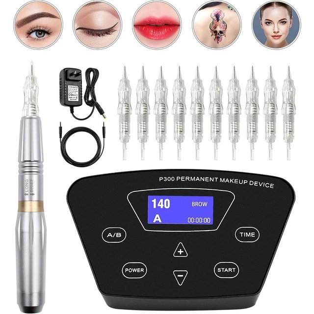 Digital Permanent Makeup Machine dermografo Eyebrow Machine Tattoo Pen For Microblading MTS Liner Shader Agulhas Easy Click