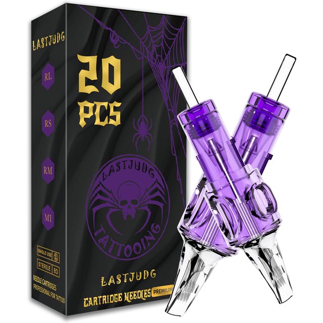 Tattoo Cartridge Needles 20PCS LASTJUDG Safety Tattoo Needles Disposable Makeup Permanent Tattoo Needles For Tattoo Artists