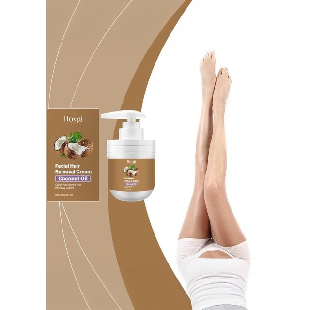 100g Coconuts Oil Facial Hair Removal Creams,Gentle Facial Depilatory Cream,Non-Irritating Depilatory Cream,For Underarms Legs