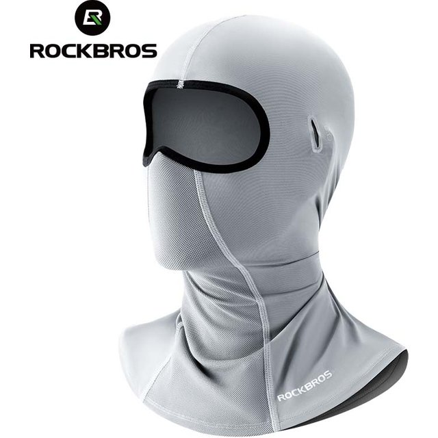 ROCKBROS – masque facial de cyclisme en soie glacée, couverture d'été respirante, cagoule de vélo de sport Cool, casquette Anti-UV, couvre-chef d'équitation, masques de cyclisme