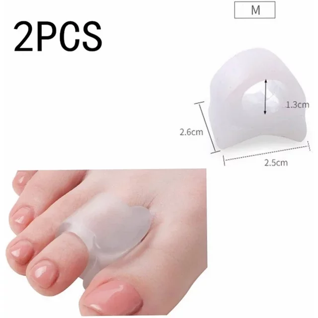 1 Pair Toe Separators Toe Silicone Foot Care Orthopedic Finger Toe Bunion Guard Separator Correction Pad Foot Care Tool