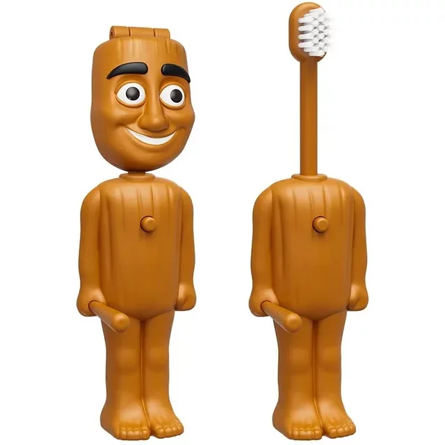-Italian Brainrot Tung Tung Tung Children's Toothbrush Anime Soft Nylon Bristle Toothbrush Travel Cartoon Funny Teeth Brush Gift