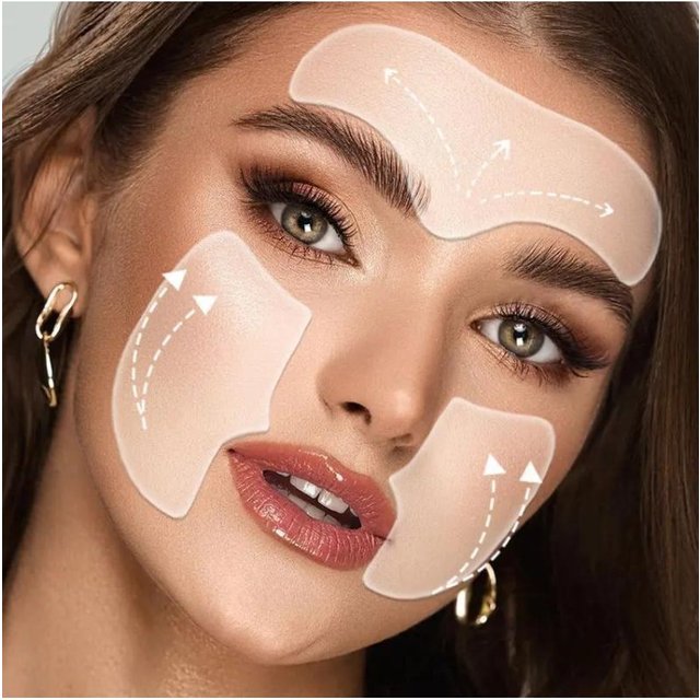 Reusable Silicone Wrinkle Removal Sticker Facial Lifting Strips Forehead Neck Line Remover Eye Patches Anti Aging Skin Pads