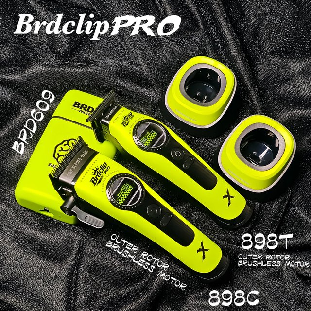 Professional BRDCLIPR 898CT 8000RPM Hair Clipper Outer-Rotor Brushless Motor Detachable Blade Trimmer Electric Shaver 10000RPM