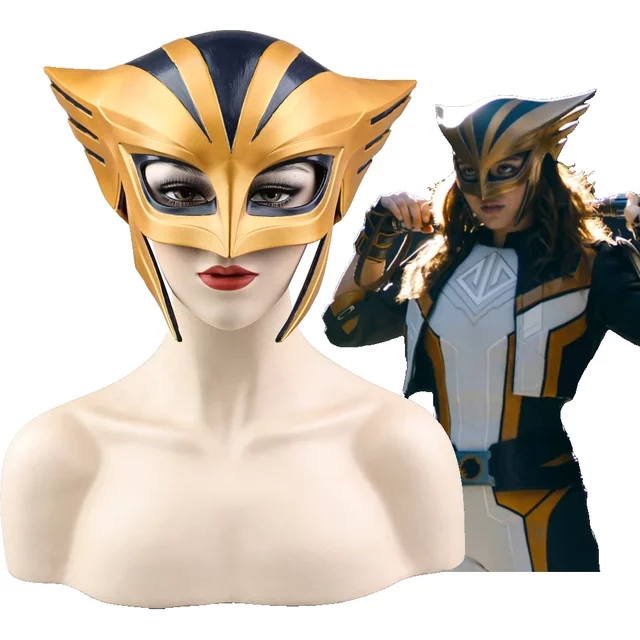 Costume de Cosplay Superman Hawkgirl, masque de casque Shiera Sanders, super-héros, mascarade d'halloween, accessoires de casque de carnaval pour femmes