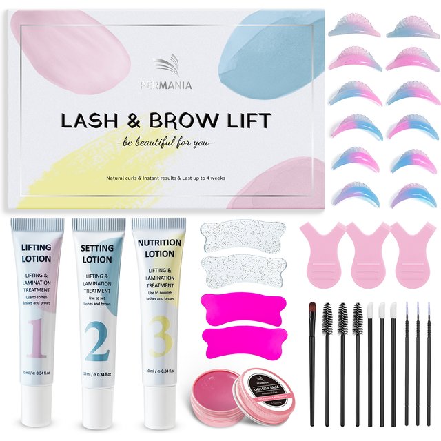 PERMANIA New Lash Lift Kit Brow Lamination Kit Lash Curler Eyelash Perm Kit Softening Colorful Lash Lift Ribbon Makeup Tool