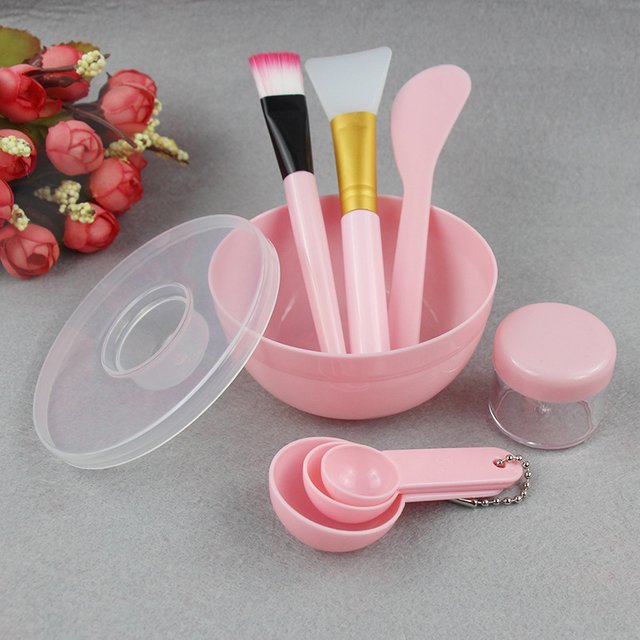Brosse faciale masque bol cuillère ensemble masque brosse barre bricolage outils de beauté outils de