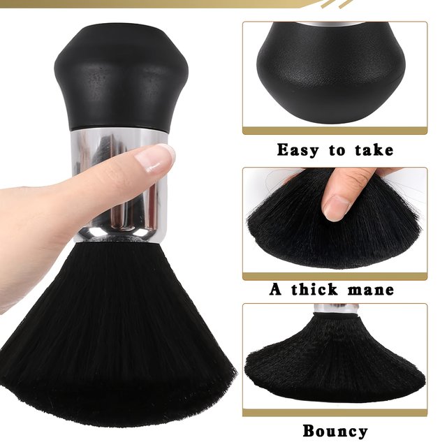 Soft Barber Neck Dust Brush Gentle Grooming Brush for Hair Trimming Multipurpose Tool for Neck and Facial Surface Cleaning