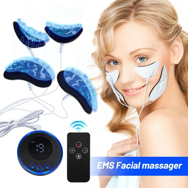 Masseur Facial EMS, Lifting des yeux, raffermissement de la peau, Anti-rides, stimulateur musculaire