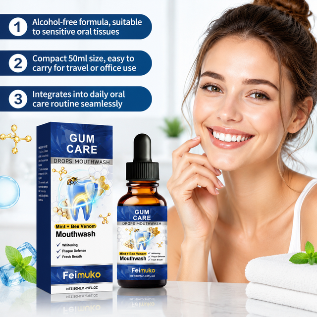 Feimuko Bee Venom Tooth Care Mouthwash Daily Cleaning Not Irritating Remove Bad Breath Fresh And Fragrant Convenient Mouthwash