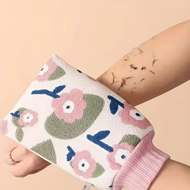 Moroccan Hammam Bath Scrub Glove Exfoliating Body Facial Tan Massage Glove Exfoliator Glove Bath Shower Wash Flower Bath Towel