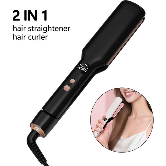 Minhuang Hair Straightener 2-in-1 Professional Ceramic Flat Iron Fast Heat Treatment Hair Styling Tool For Wet or Dry Hair