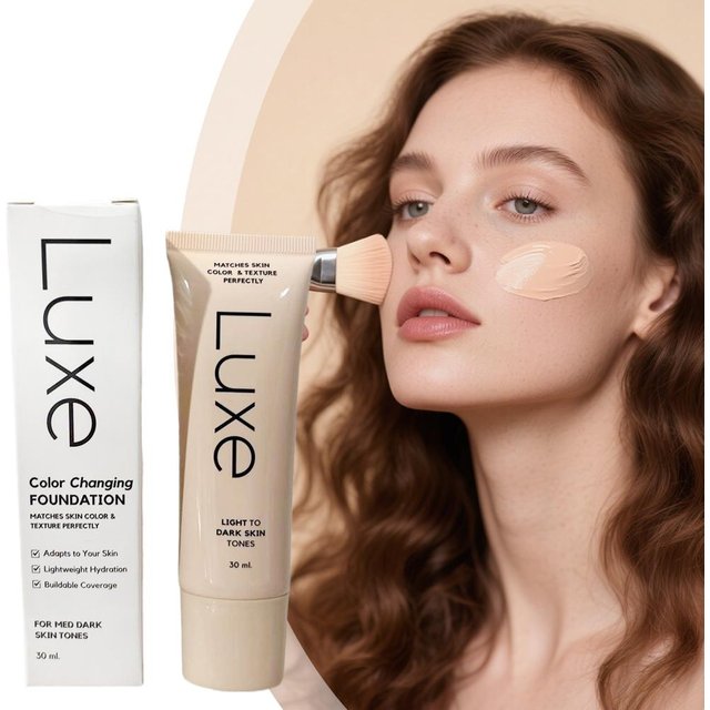 30ml Luxe Skin Tone Matching Concealer Foundation, Waterproof Full Coverage Makeup to Hide Blemishes Even Skin Tone Long Lasting
