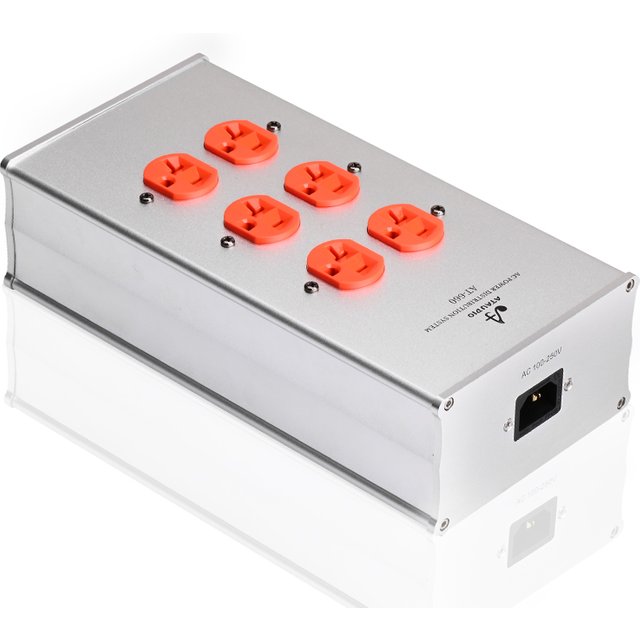 ATAUDIO HIFI Power Filter Audio Noise AC Power Conditioner Power Purifier Surge Protection with EU Outlets Power Strip