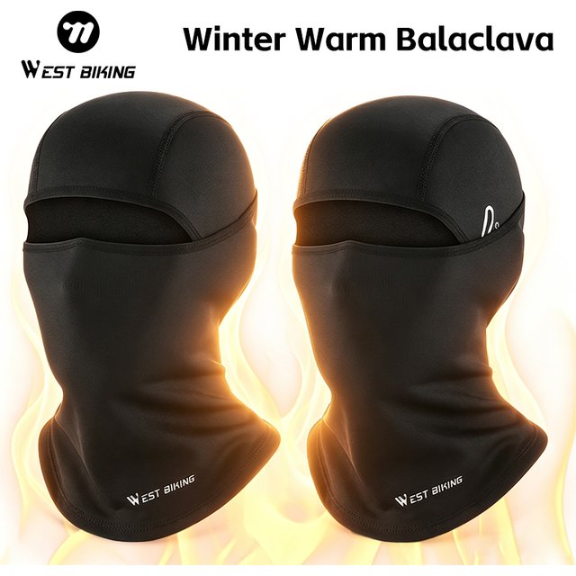 WEST BIKING Winter Warm Balaclava Windproof Thermal Cycling Headgear Breathable Full Face Mask Neck Warmer Cycling Equipment