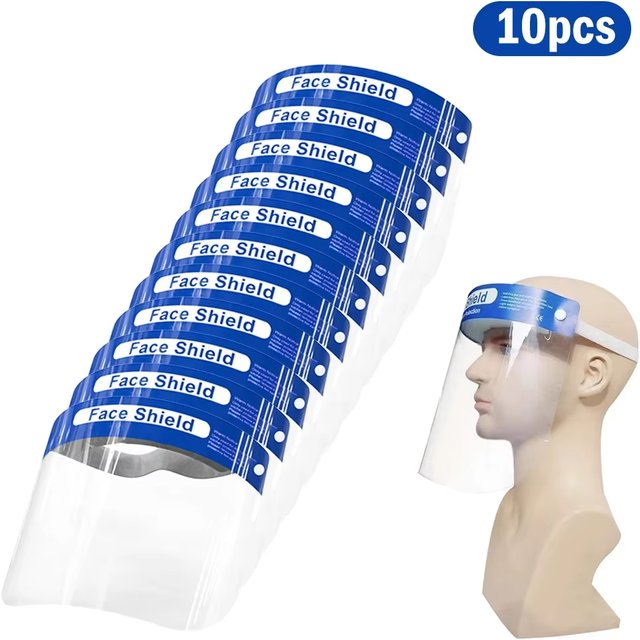Protective Mask Full Face Shield Masks Transparent Anti Saliva Splash-proof Protect Eye Full Face Mask Cover Protective Clear