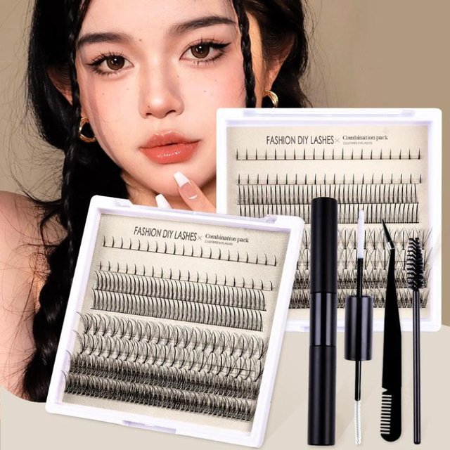 282 Clusters Individual False Eyelashes Natural Mink False Lashes Extension Volume Fake Eyelash Cluster Makeup Cilia