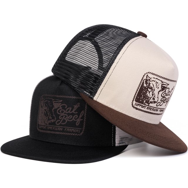 Unisex EAT BEEF Letter Embroidery Hip-hop Net Hats Spring Summer Outdoor Adjustable Casual Baseball Caps Sunscreen Hat Cap
