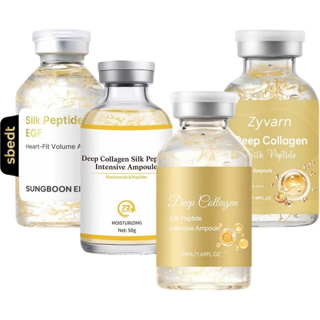 Lifting Hydrating Ampoule Serum Silk Peptide Tighten Skin Care Facial Essence Moisturizing For All Skin Types Improve Elasticity