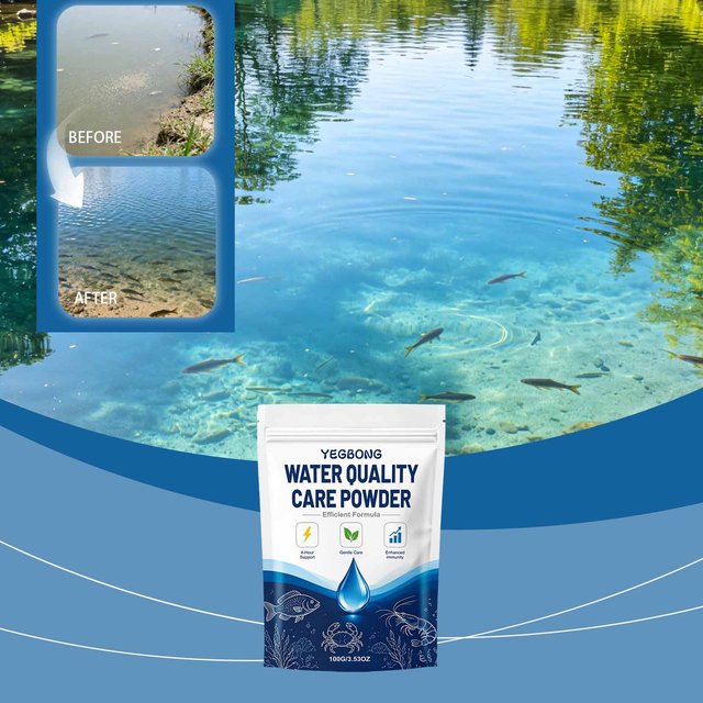 Algae Remover Powder Aquarium Pond Water Clarifier Freshwater Conditioner Fish Shrimp Crab Safe Water Clarification Powder 100g