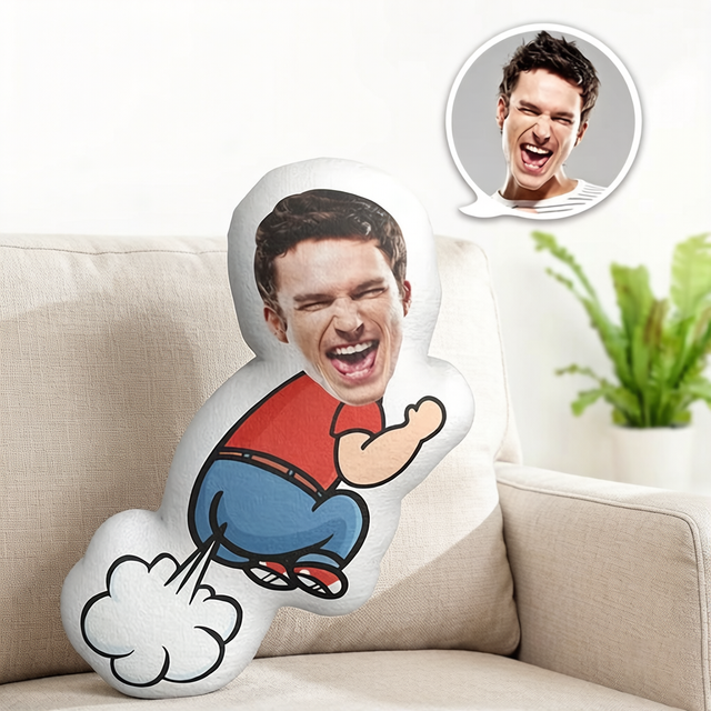 Customized Photo Facial Pillow for Christmas, Birthday, Personalized Plush Home Decoration Gift for Couples and Friends