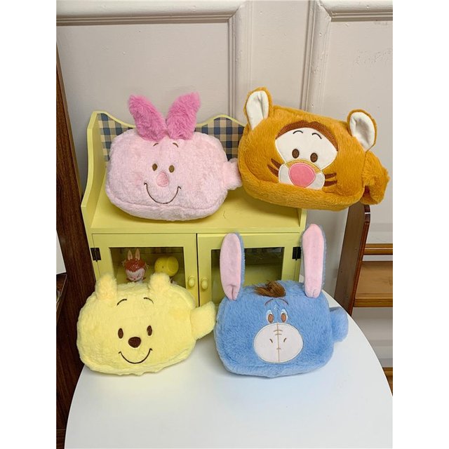 Tigger, Winnie the Pooh, Piglet, Eeyore Cute Creative Cartoon Pattern Large Capacity Storage Makeup Bag and Pencil Case