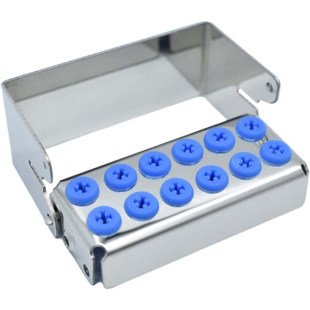 Dental Metal Holder 12 Autoclave Sterilizer Case Burs Autoclave Sterilizer Case Stainless Steel Box For Oral Care Tools