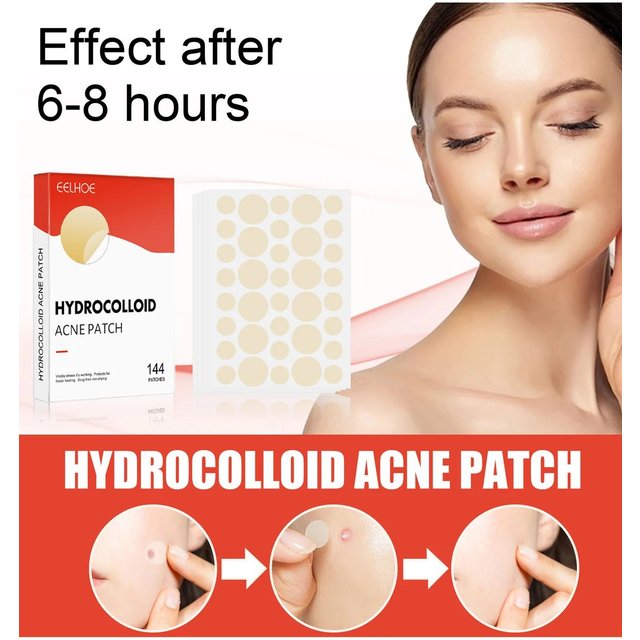 Hydrocolloid Acne Patches 2 Sizes Invisible Makeup-Friendly Face Care Acne Pimple Patch Breathable for Comedones Spot Treatment