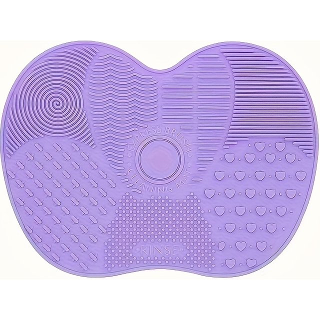Silicone Makeup Brush Cleaning Pad With Suction Cup, Reusable, Easy To Clean, For Washing Makeup Brushes, Powder Puffs, Etc.