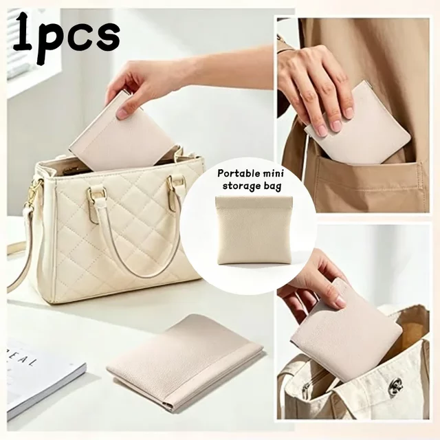 1pcs Portable Coin Purse Shrapnel Clutch Bag Business Wallet Cosmetic Bills Sundries Storage Bag Earphone Data Cable Storage Bag