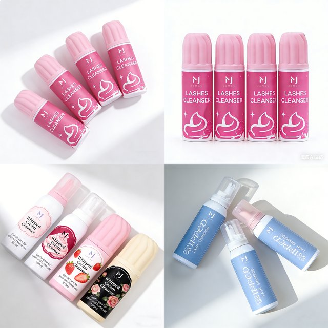 Professional Whipped Cream Foam Lash Shampoo 100ml Eyelash Extension Cleanser Ice Cream Texture for Salons Wholesale