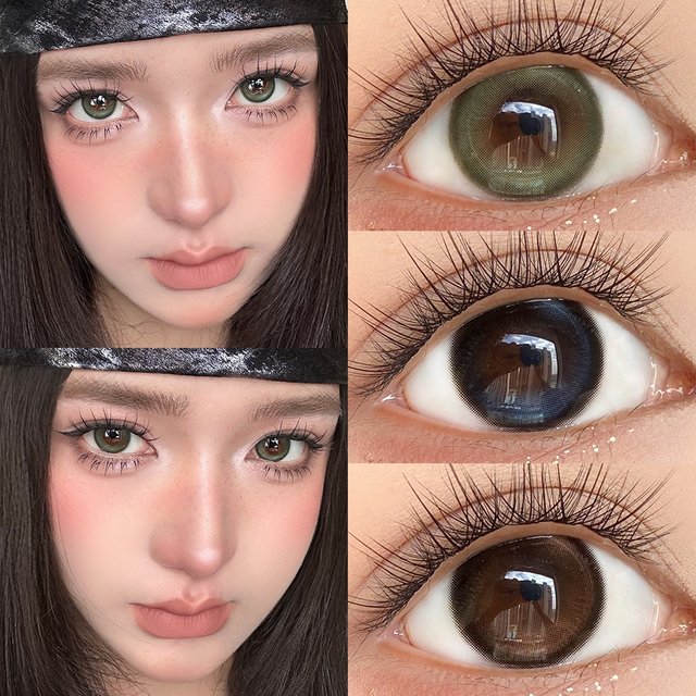 OVOLOOK-2PCS Cosplay Colored Contact Lenses for Eyes Blue Color Contacts Red Lens Green Soft Lenses Beauty Makeup Fashion Lens