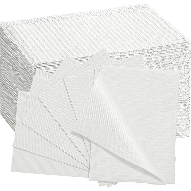 Dentist Bibs 125-Piece Salon Supplies Adults Nail Towels Paper Bibs For Esthetician Patient Artist Adult Lash Manicure Makeup