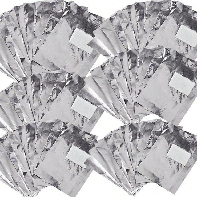 50/100PCS Nail Polish Remover Foil Wraps with Absorbent Pads, 6.5×9cm Aluminum Foil Nail Removal Wraps, 2×3cm Cotton Pads, Gel P