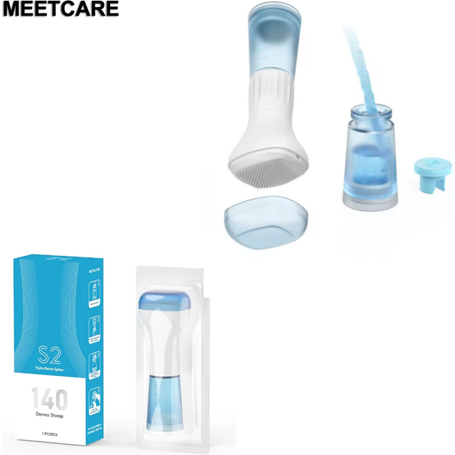 S2 140 Needles Derma Stamp 0.2mm Adjustable Length Serum Applicator Derma Stamp For Skin Care