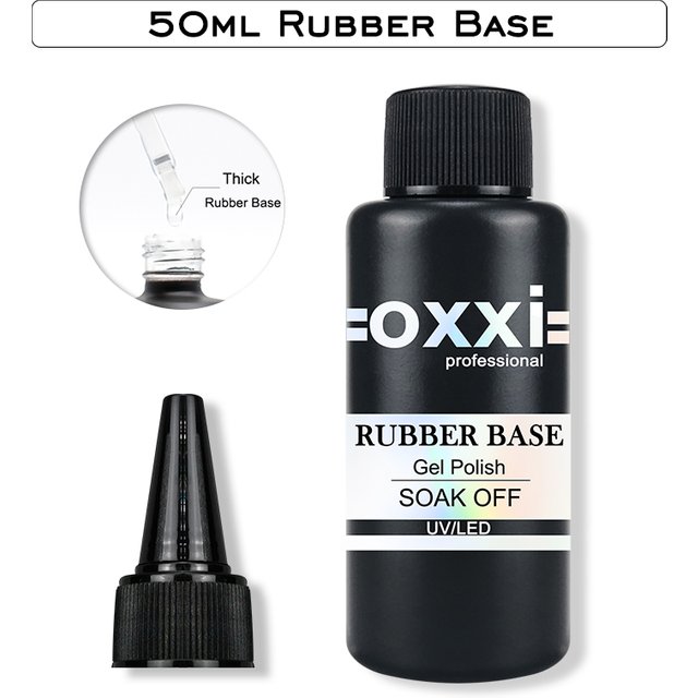 OXXI Thick Rubber Base and No Wipe Top Gel Nail Polish Latest 50ml Nail Art Top Coat Y Base Coat Gellac Semipermanent UV Varnish