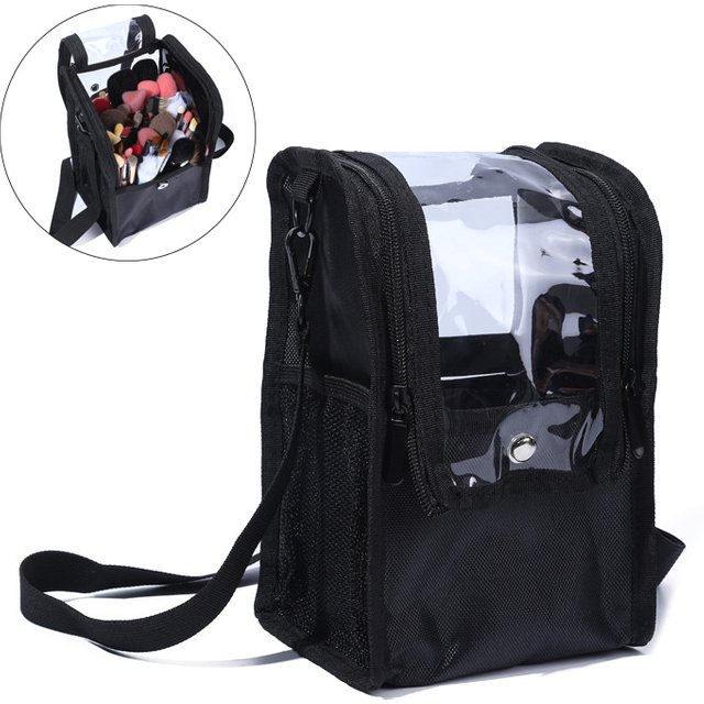 Makeup Brush Case Organizer Makeup Brushes Holder Stand-up Artist Cosmetic Storage Bag with Strap Dust-proof Makeup Tools Case