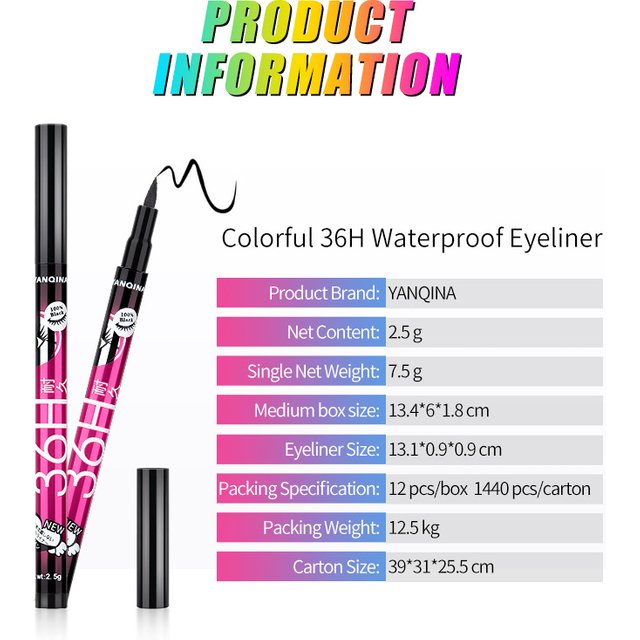 Eyeliner liquide noir crayon Eyeliner imperméable maquillage 36H stylo Eyeliner liquide longue durée