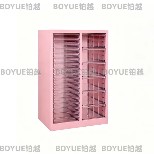 Rolling Nail Polish Storage Cabinet Multi Layer Drawer Makeup Organizer Floor Standing Beauty Supply Locker Flat Bottom File