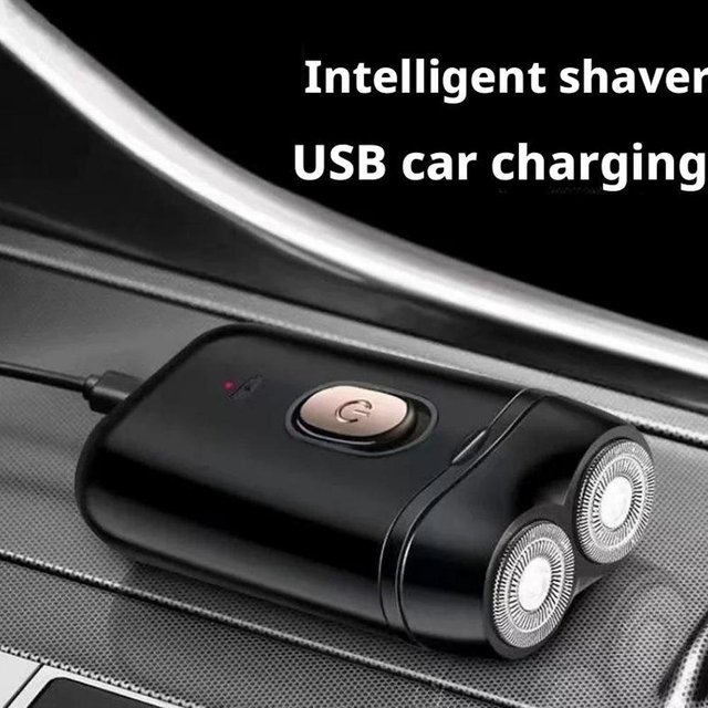 Men's Electric Shaver,Shaving Tool Usb Rechargeable Portable Electric Shaver Mini Travel Rotary Razor, Double Headed Shaver