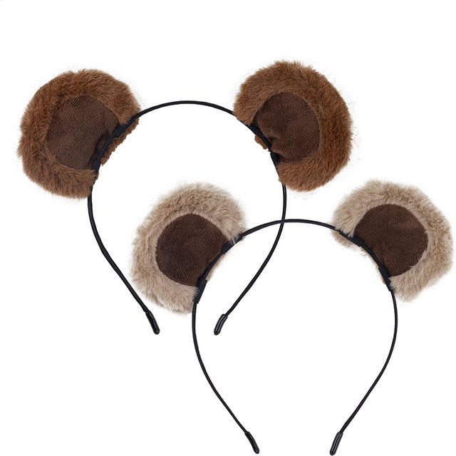 Plush Bear Ear Headbands Soft Chipmunk Ear Headband Girl Headgear Elastic Makeup Headgear Costume Accessories For Kids Teens