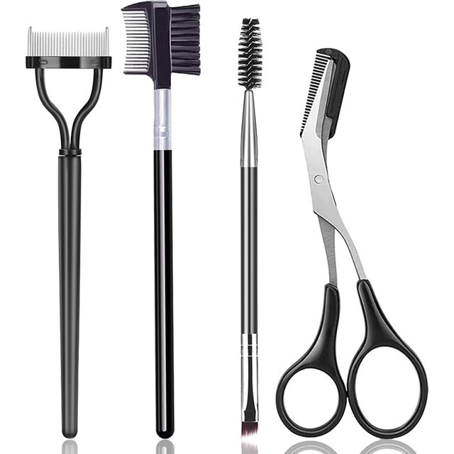 Comb 3/5PCS Eyebrow Brush Set Eyelash Lash Separator Tool Professional Eye Makeup Tools With Eyebrow Trimmer Scissor For Woman