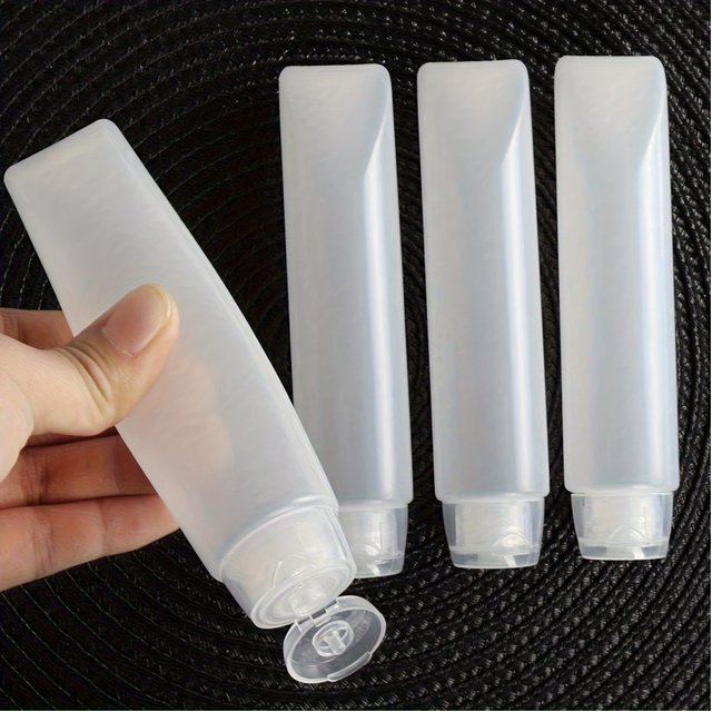 Four-Piece Set of Squeeze Bottles for Portable Travel Use,Travel Toiletry Squeeze Bottle,Reusable Cosmetic Containers