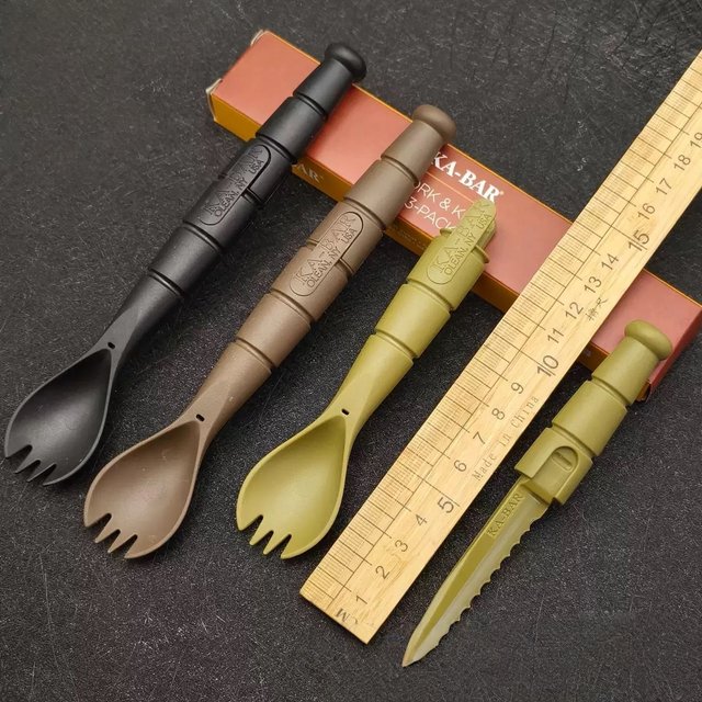 Petits outils d'extérieur, fourchettes et cuillères tactiques, mini fournitures EDC, outils multifonctionnels d'extérieur